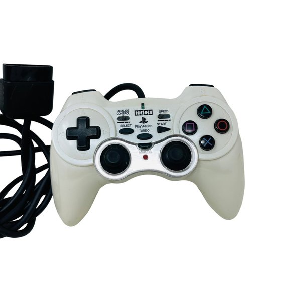 PlayStation 2 PS2 Hori Analog Sindou Pad 2 Black Tested Working Rare Pearl White - Picture 2 of 7